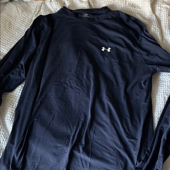 Under Armour Men's Navy Long Sleeve Tee (Heat Gear) - Picture 1 of 3